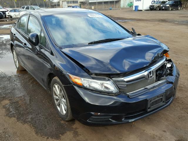 19XFB2F98CE316733 - 2012 HONDA CIVIC EXL Czarny zdjęcie 1