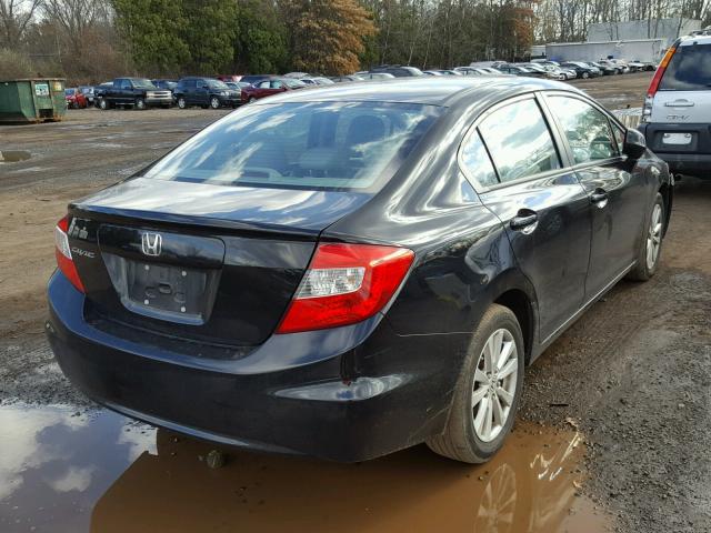19XFB2F98CE316733 - 2012 HONDA CIVIC EXL Czarny zdjęcie 4