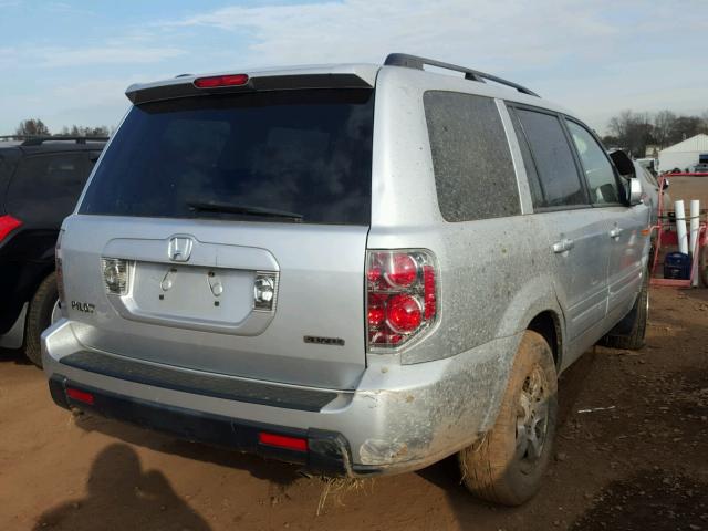 5FNYF18458B020918 - 2008 HONDA PILOT EX SILVER photo 4