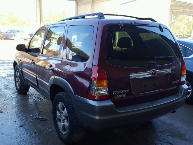 4F2YZ94123KM29486 - 2003 MAZDA TRIBUTE LX BURGUNDY photo 3