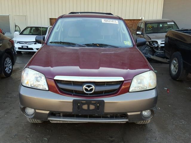 4F2YZ94123KM29486 - 2003 MAZDA TRIBUTE LX BURGUNDY photo 9