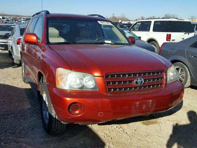 JTEHF21A120092965 - 2002 TOYOTA HIGHLANDER RED photo 9