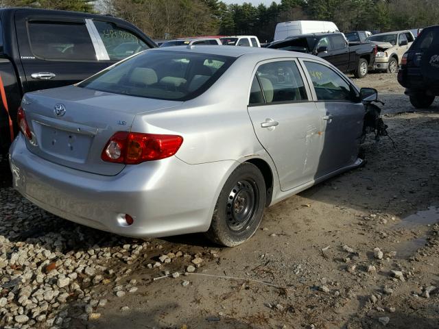 JTDBU4EE3AJ071312 - 2010 TOYOTA COROLLA BA SILVER photo 4