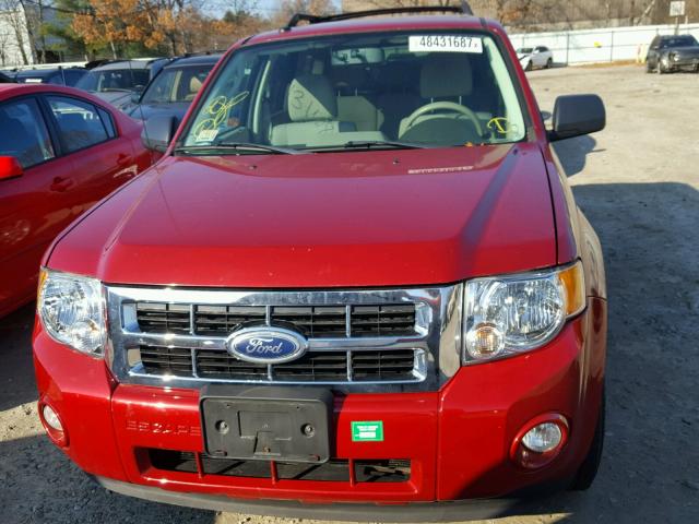 1FMCU9D7XAKD09151 - 2010 FORD ESCAPE XLT RED photo 9