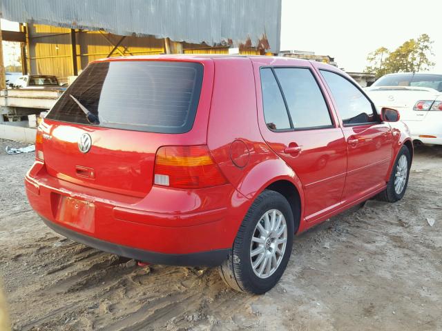 9BWGK61J434040197 - 2003 VOLKSWAGEN GOLF GLS RED photo 4