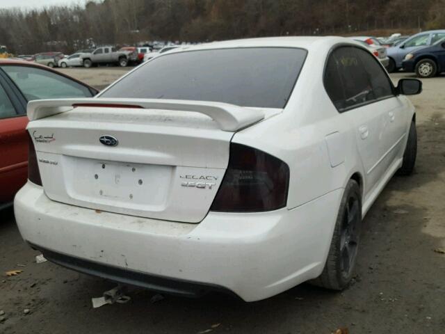 4S3BL686254204214 - 2005 SUBARU LEGACY GT WHITE photo 4