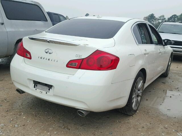 JNKBV61E38M228939 - 2008 INFINITI G35 WHITE photo 4