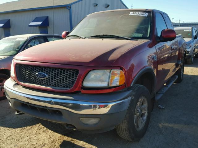 2FTRX08W02CA49397 - 2002 FORD F150 RED photo 2