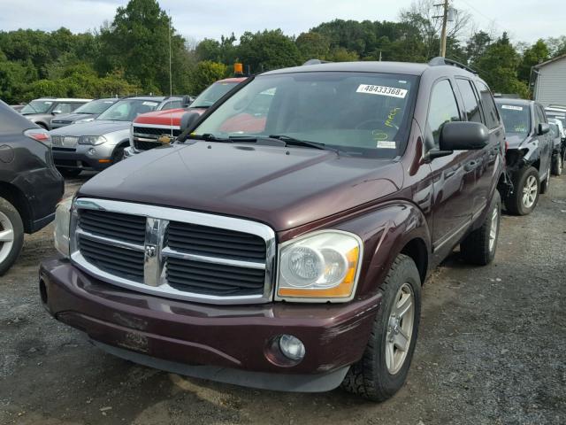 1D4HB58N95F531425 - 2005 DODGE DURANGO LI BURGUNDY photo 2