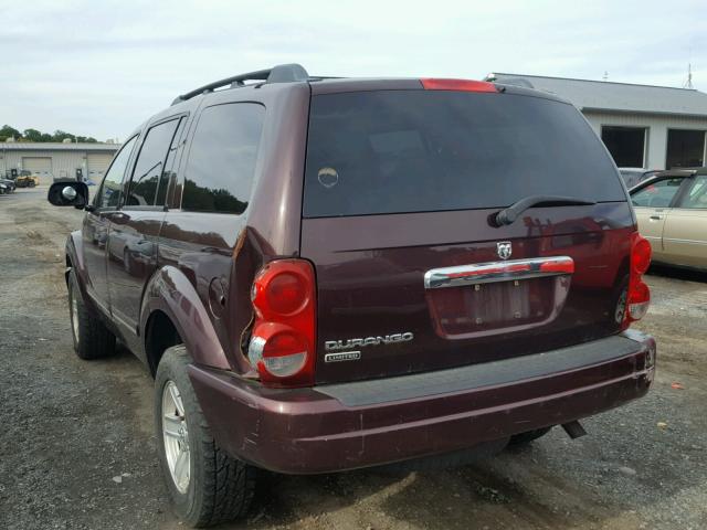 1D4HB58N95F531425 - 2005 DODGE DURANGO LI BURGUNDY photo 3