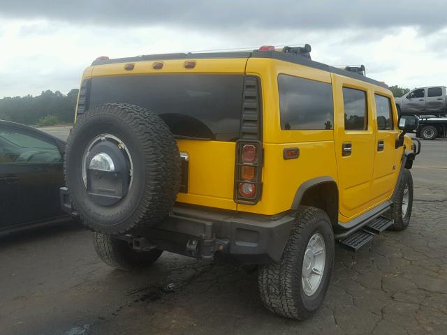 5GRGN23UX3H130902 - 2003 HUMMER H2 YELLOW photo 4