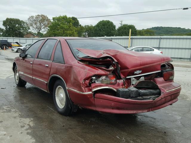 1G1BN53E0PR120040 - 1993 CHEVROLET CAPRICE CL 栗色 照片 3