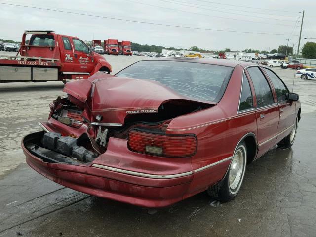 1G1BN53E0PR120040 - 1993 CHEVROLET CAPRICE CL 栗色 照片 4