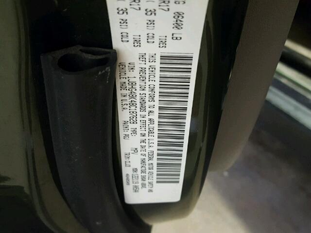 1J8HG48K48C187628 - 2008 JEEP COMMANDER მწვანე ფოტო 10