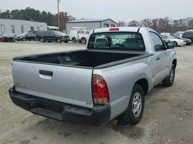 5TENX22N28Z506317 - 2008 TOYOTA TACOMA SILVER photo 4