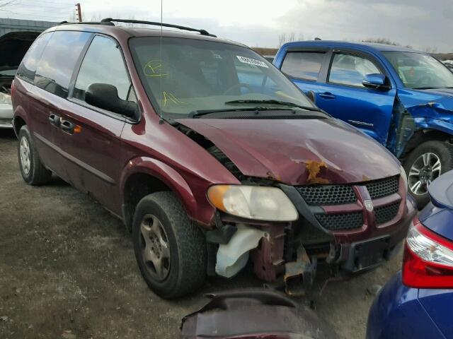 1D4GP25R23B169932 - 2003 DODGE CARAVAN SE RED photo 1