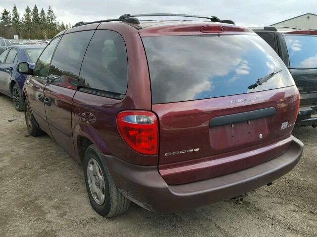 1D4GP25R23B169932 - 2003 DODGE CARAVAN SE RED photo 3