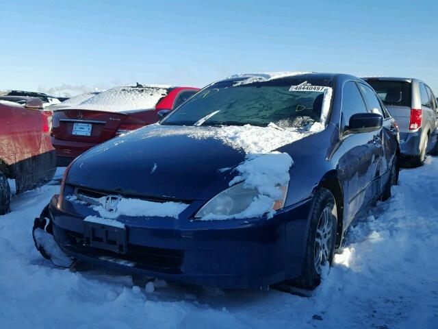 1HGCM56493A801776 - 2003 HONDA ACCORD LX BLUE photo 2