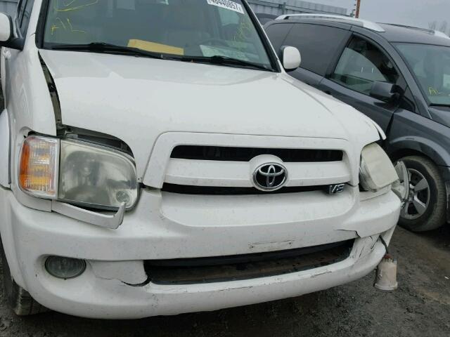 5TDZT34A77S287931 - 2007 TOYOTA SEQUOIA SR WHITE photo 9