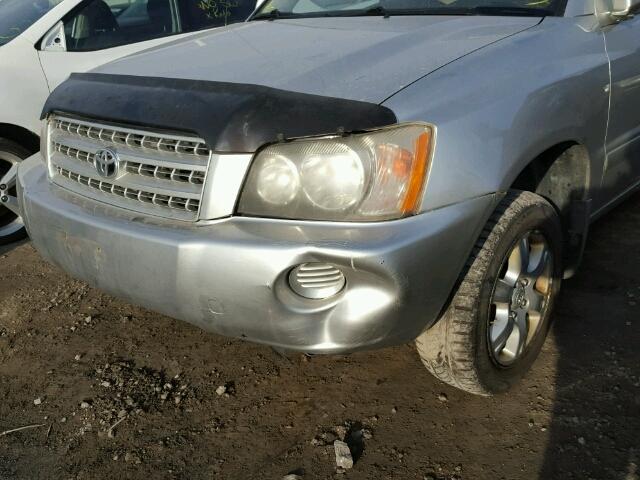 JTEHF21A220074166 - 2002 TOYOTA HIGHLANDER SILVER photo 9