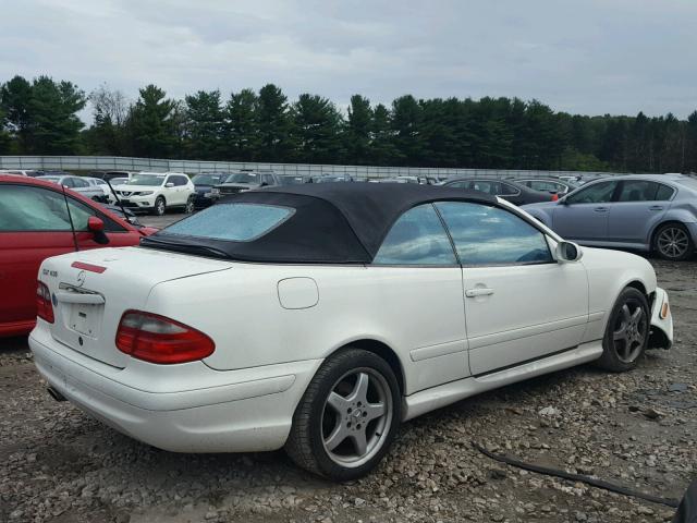 WDBLK70G63T140665 - 2003 MERCEDES-BENZ CLK 430 WHITE photo 4