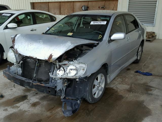 2T1BR32E15C380360 - 2005 TOYOTA COROLLA CE SILVER photo 2