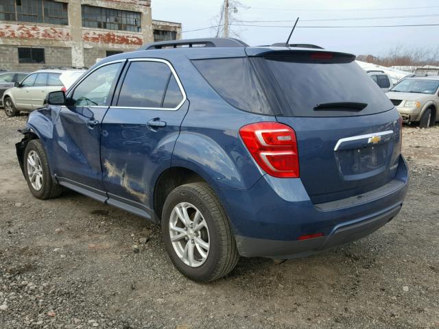 2GNALCEK1G6322355 - 2016 CHEVROLET EQUINOX LT BLUE photo 3