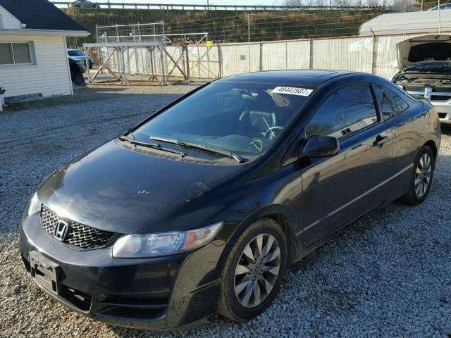 2HGFG12919H518667 - 2009 HONDA CIVIC EXL BLACK photo 2
