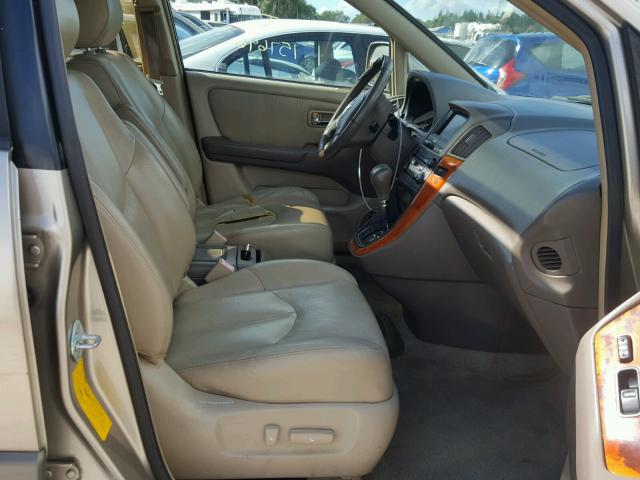 JTJGF10U210090014 - 2001 LEXUS RX 300 TAN photo 5