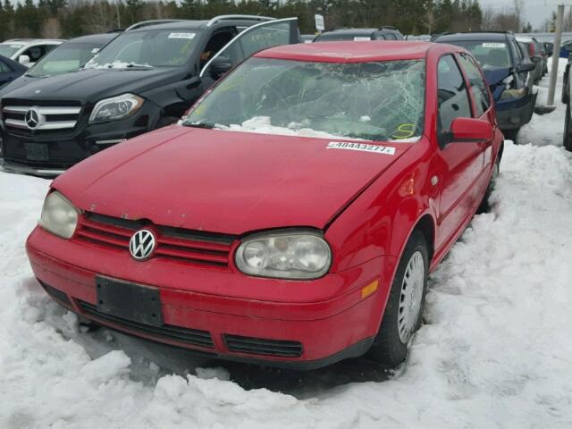 9BWBB21J824011416 - 2002 VOLKSWAGEN GOLF GL RED photo 2