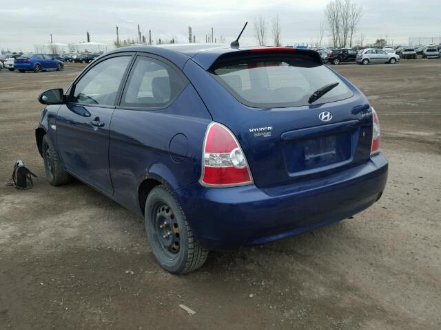 KMHCN35C18U085630 - 2008 HYUNDAI ACCENT BAS BLUE photo 3