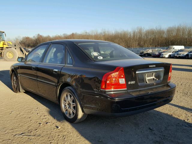 YV1TS59H341365246 - 2004 VOLVO S80 2.5T BLACK photo 3