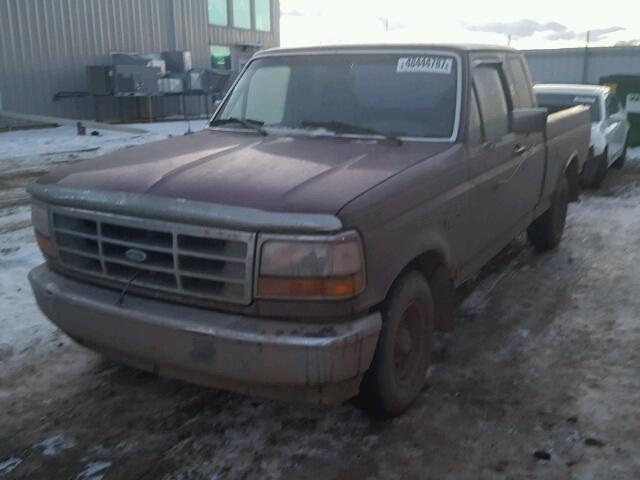 1FTEX15N7TKA14899 - 1996 FORD F150 BURGUNDY photo 2