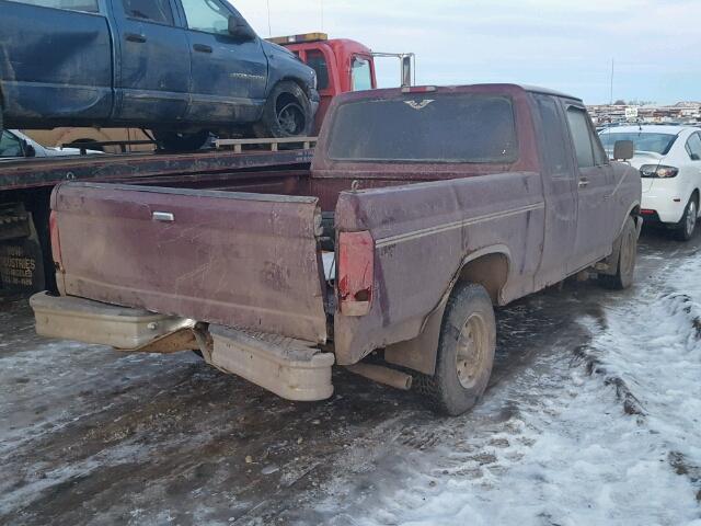 1FTEX15N7TKA14899 - 1996 FORD F150 BURGUNDY photo 4