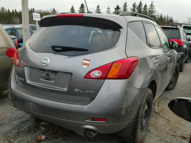 JN8AZ18W09W101806 - 2009 NISSAN MURANO S GRAY photo 4