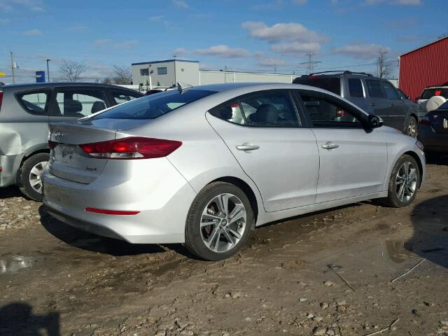 KMHD84LF5HU295419 - 2017 HYUNDAI ELANTRA SE SILVER photo 4