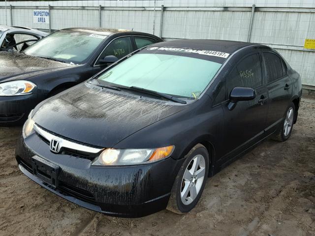 1HGFA16847L112904 - 2007 HONDA CIVIC EX BLACK photo 2