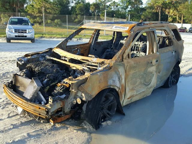 1FM5K8GT0EGB77477 - 2014 FORD EXPLORER S BURN photo 2