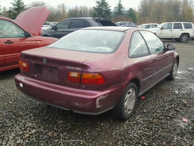 1HGEJ1255PL017808 - 1993 HONDA CIVIC EX PURPLE photo 4