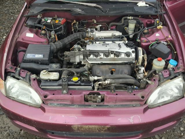1HGEJ1255PL017808 - 1993 HONDA CIVIC EX 紫色 照片 7