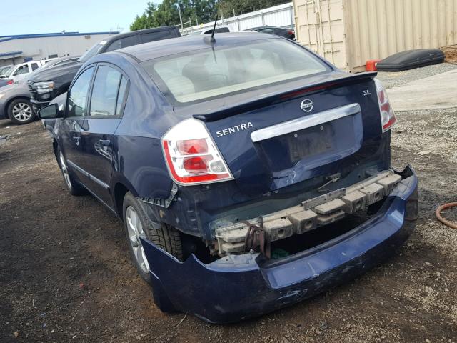 3N1AB6AP9BL680695 - 2011 NISSAN SENTRA 2.0 BLUE photo 3