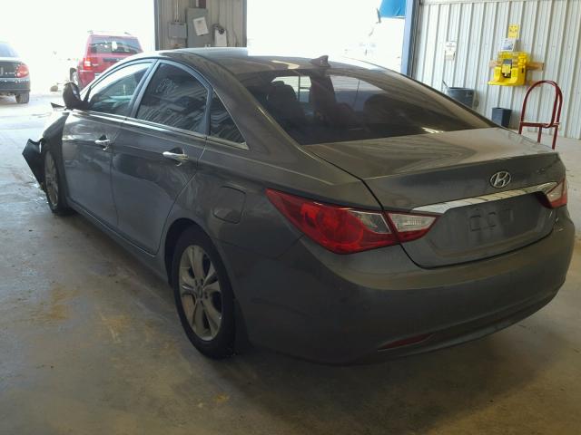 5NPEC4AC1DH535635 - 2013 HYUNDAI SONATA SE GRAY photo 3