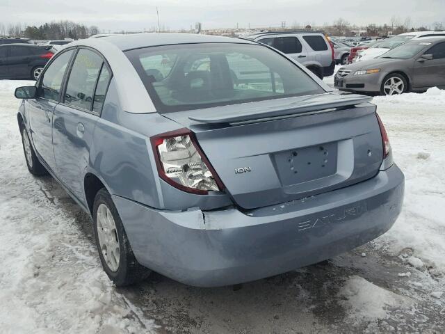 1G8AJ52F43Z165463 - 2003 SATURN ION LEVEL BLUE photo 3