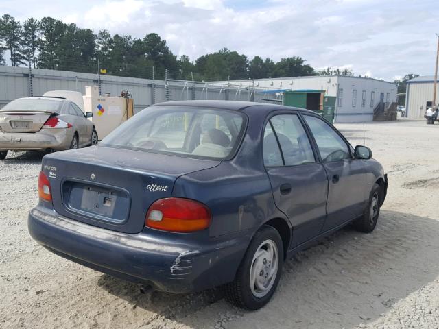 KMHVF24N3TU298784 - 1996 HYUNDAI ACCENT 10T BLUE photo 4