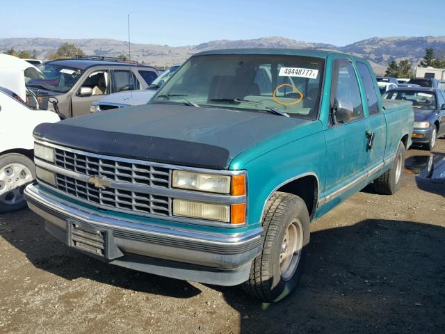 2GCEC19K5P1167833 - 1993 CHEVROLET GMT-400 C1 GREEN photo 2