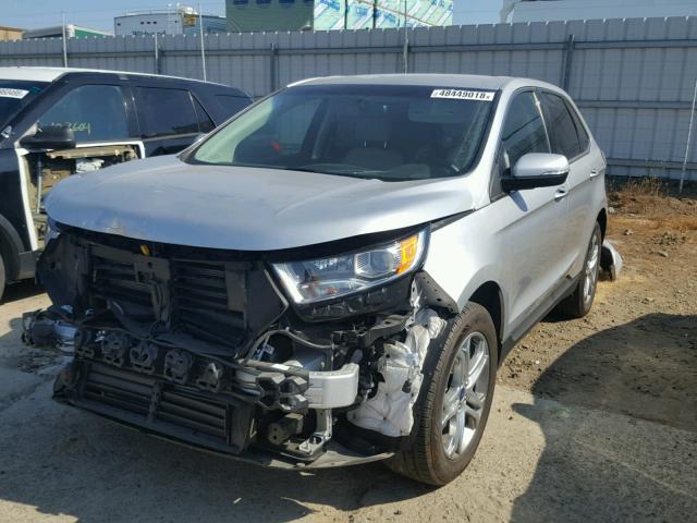 2FMPK3K90HBB44367 - 2017 FORD EDGE TITAN SILVER photo 2