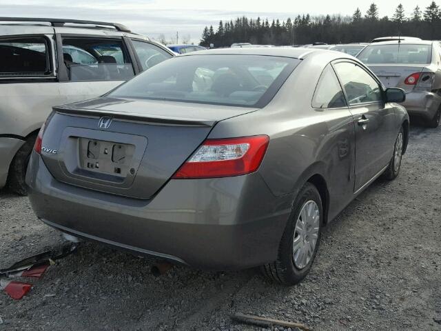 2HGFG12387H008910 - 2007 HONDA CIVIC DX-G GRAY photo 4