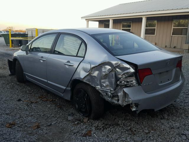 1HGFA15586L018532 - 2006 HONDA CIVIC LX SILVER photo 3