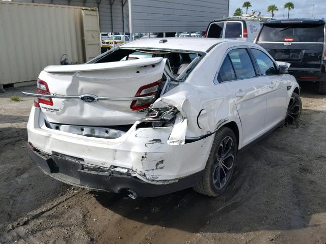 1FAHP2KT6FG188093 - 2015 FORD TAURUS SHO WHITE photo 4