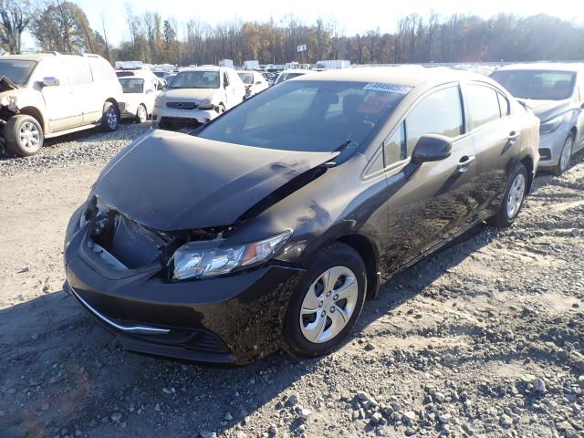 2HGFB2F56DH517955 - 2013 HONDA CIVIC LX BROWN photo 2